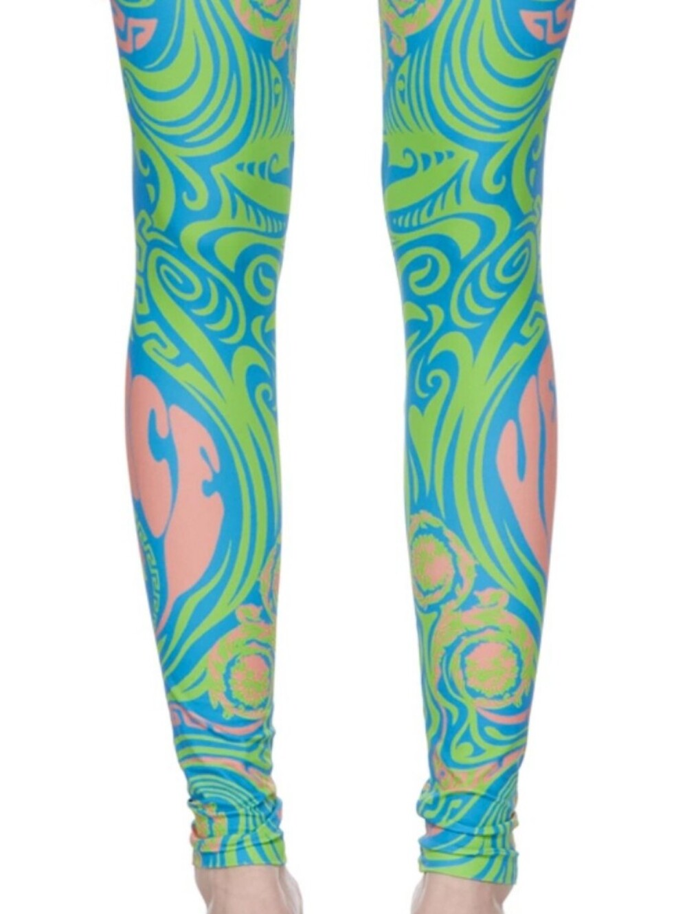Vibrant Blue & Green Patterned spandex&Tshirt Set🔥🔥 - Picture 4 of 8